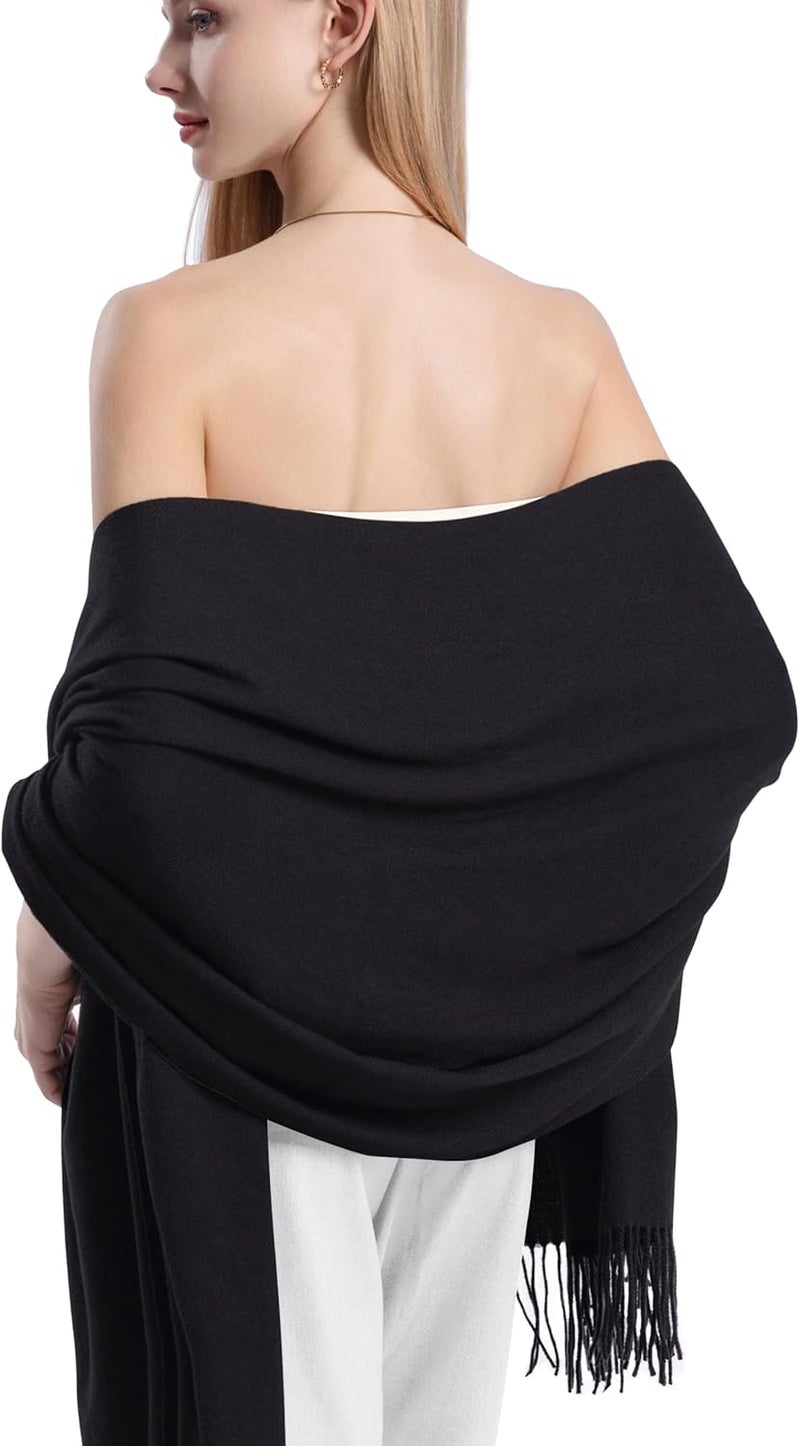 Sofier Pashmina Shawls And Wraps for Women for Evening Dress Warm Winter Scarf Wedding Bride Bridesmaid Gifts Cashmere Feel - Image 5